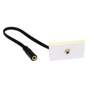 3.5mm Female to Female STUBBY Cable, White or Black